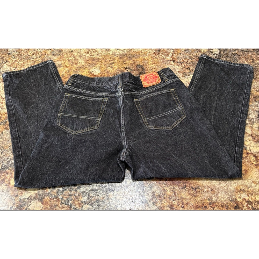 PJ Mark 90s Black Acid Wash Straight Jeans - Picture 2 of 5